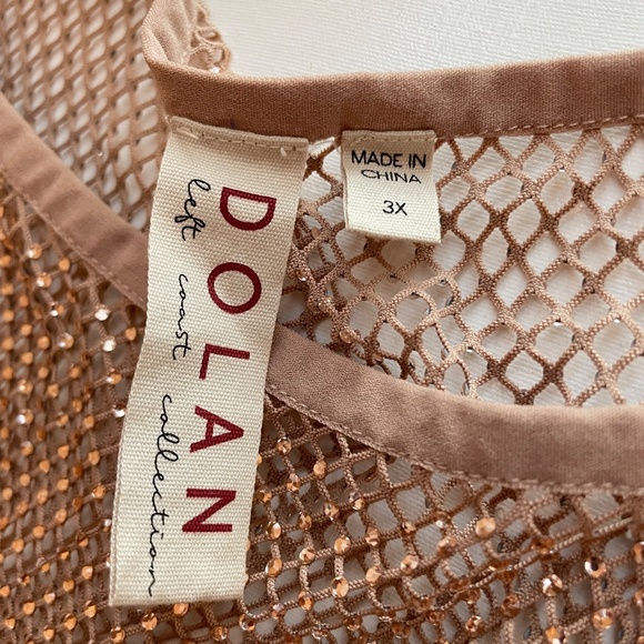 Anthropologie Taupe Mesh Blouse - Picture 8 of 14